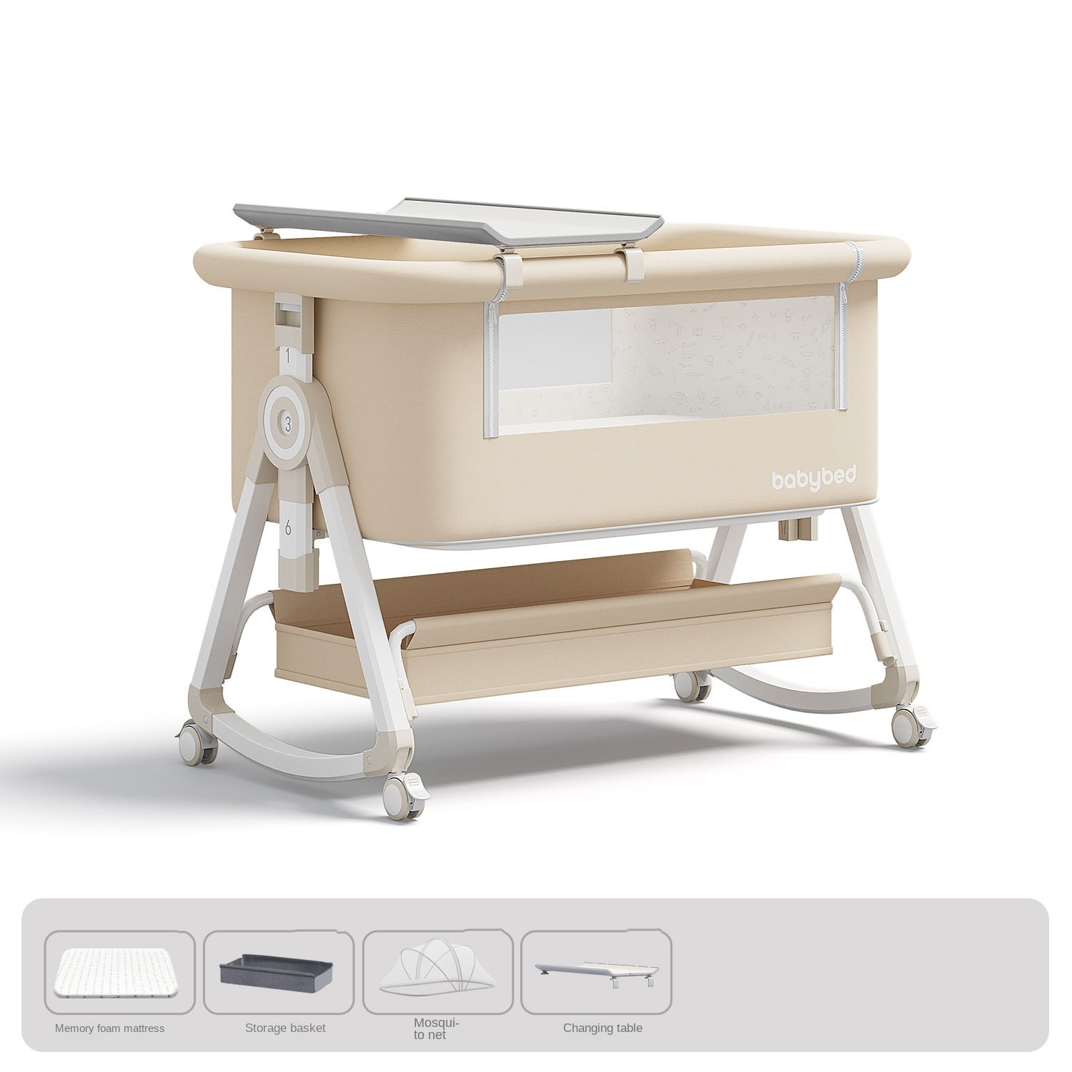 Baby Nursery Trolley - Giường em bé, có thể di