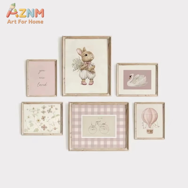 Bunny Nursery Canvas Wall Art  - đánh giá và giá Baby Nursery Frames