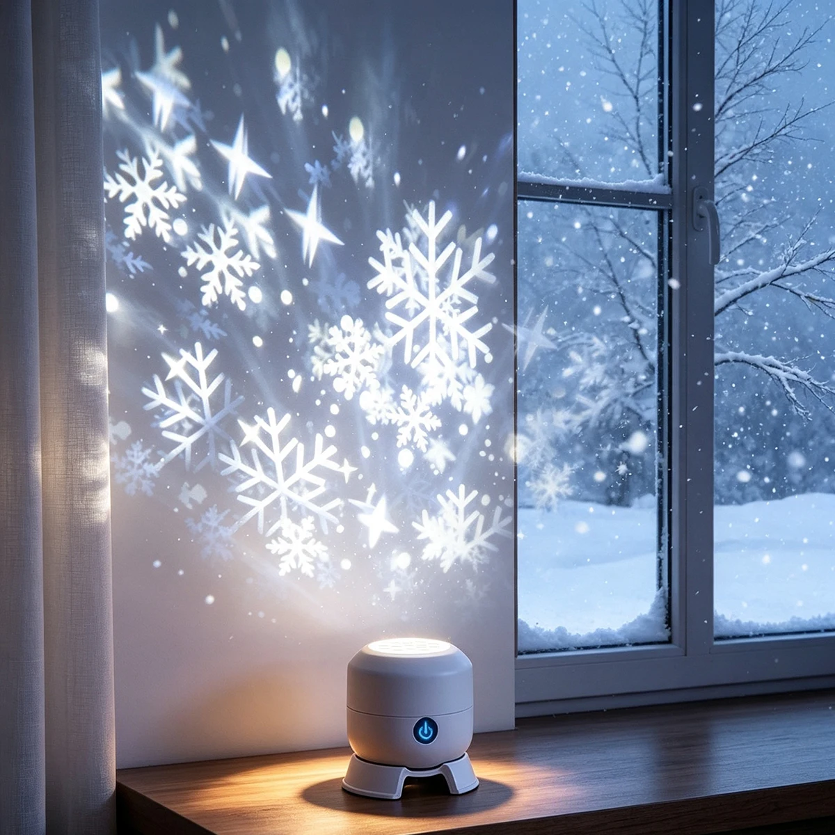 LED Rotating Snowflake Star Pr - đánh giá và giá Baby Nursery Wall Lights