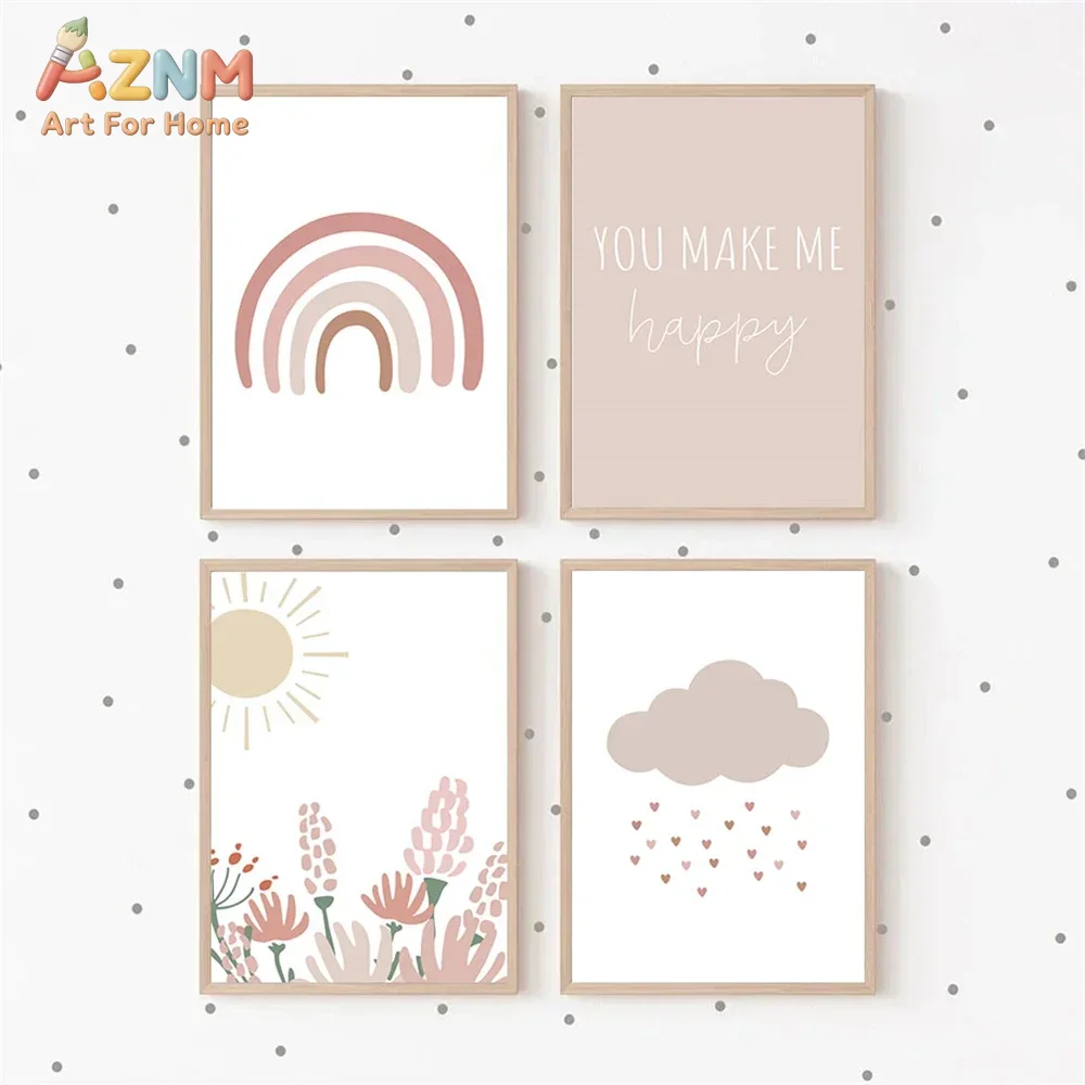 AZNM Boho Pink Rainbow Sun Flo - đánh giá và giá Baby Girl Nursery Quotes
