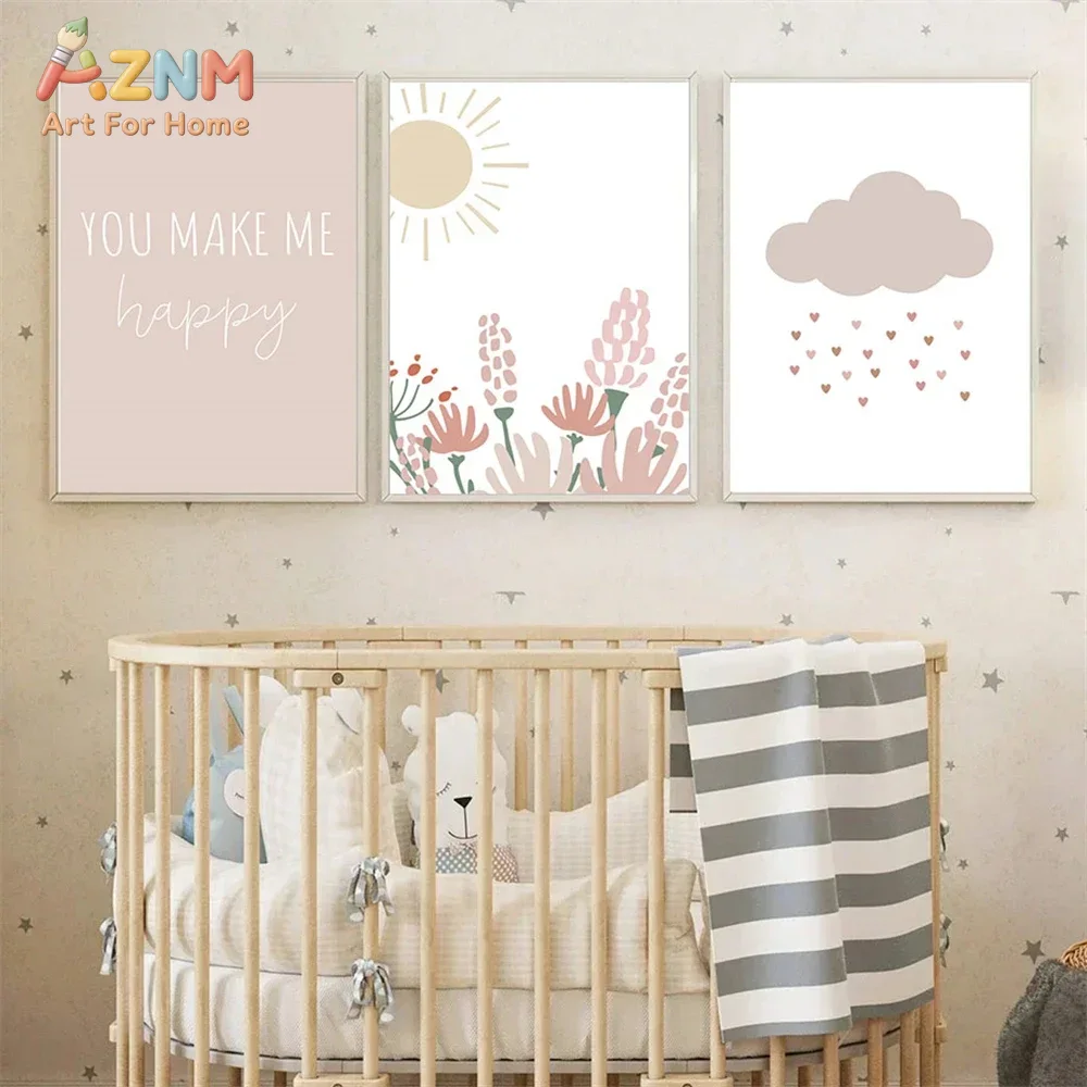 AZNM Boho Pink Rainbow Sun Flo - đánh giá và giá Baby Girl Nursery Quotes