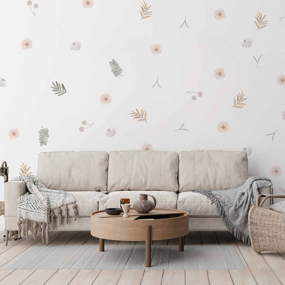 Boho Leaves Botanical DIY Wall - đánh giá và giá Baby Nursery Decor Girl