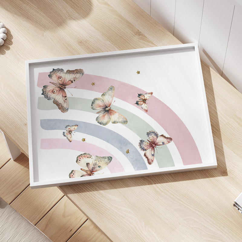 Pink Rainbow Butterfly Custom  - đánh giá và giá Baby Nursery Decor Girl